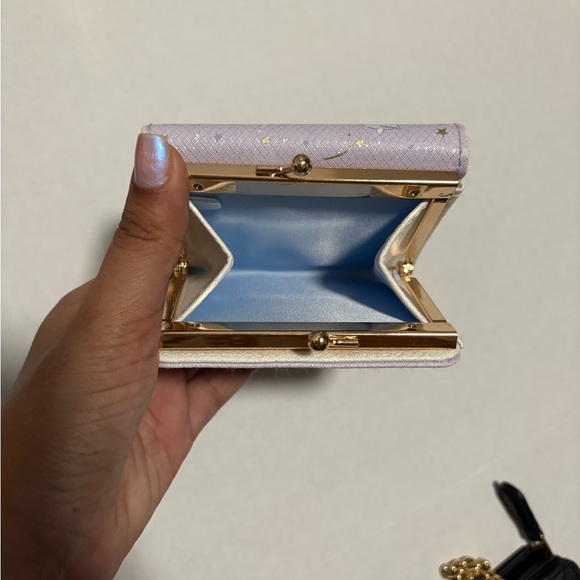 Sumikko Gurashi Purple Tokage and mom Wallet with Gold Accents - Picture 3 of 5